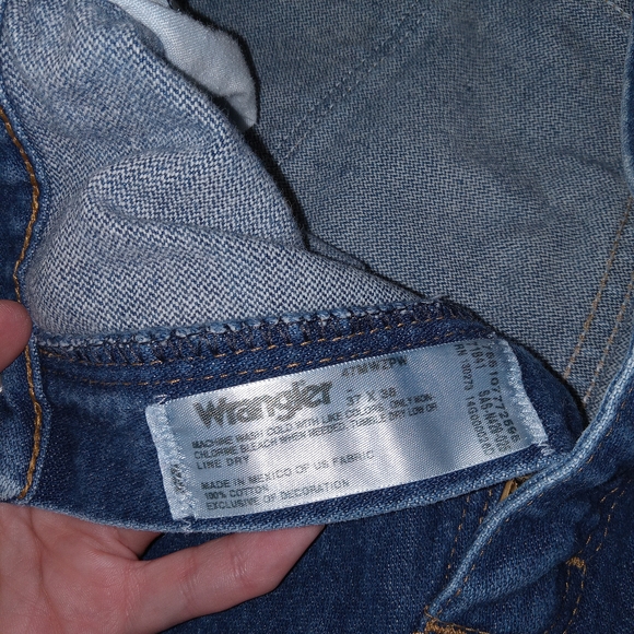 Wrangler 47 MWZ Jeans Mens 37×38 Dark 100% Cotton Rodeo Riding Cowboy Western - Picture 7 of 8